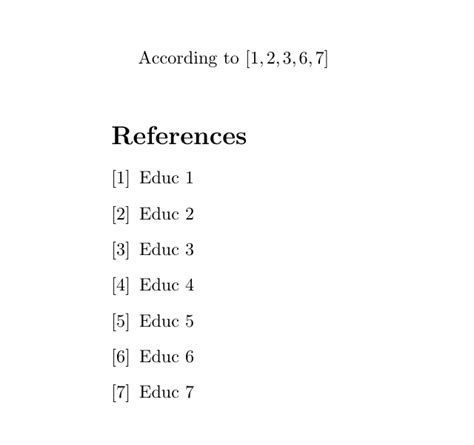 Bibliographies Change Citation Numbering To Consecutive Numbers In