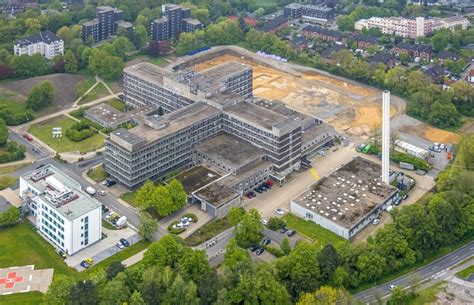 Luftbild Velbert Baustelle für einen Erweiterungs Neubau auf dem