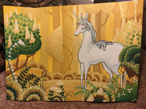 A Scene From The Last Unicorn In Gouache R Thelastunicorn