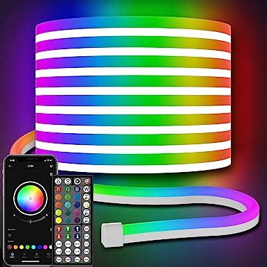 Ailbton Led Neon Rope Lights Ft Control With App Remote Flexible