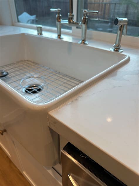 Farmhouse sink installation