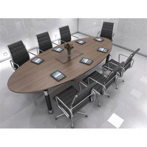 Brown Oval Table Shape Conference Room Office Table At ₹ 30000 In