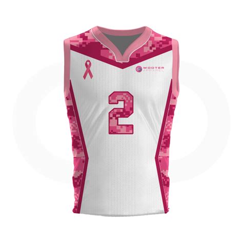 Breast Cancer Awareness Basketball Jersey White Wooter