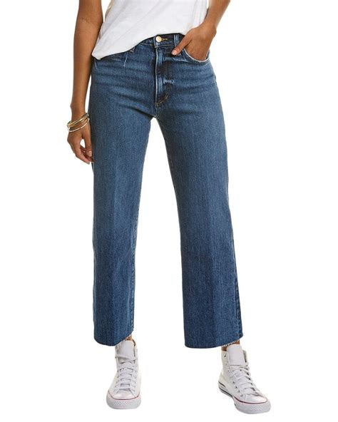 Joe S Jeans The Blake High Rise No Pressure Wide Leg Crop Jean In Blue