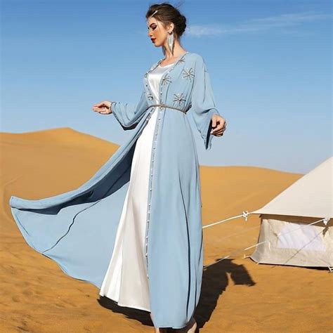 Ramadan Eid ouvert Kimono Abaya dubaï turquie Islam Robe musulmane