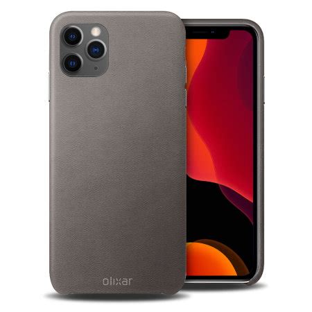 Olixar Genuine Leather Iphone Pro Case Grey