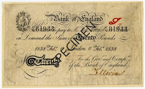 20 Pounds (White) - England – Numista