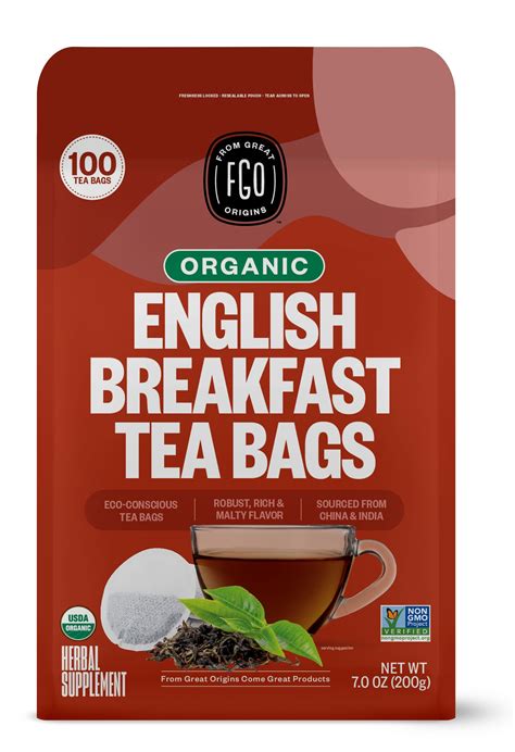 Buy Fgo English Breakfast Black Tea Eco Conscious Tea Bags Count