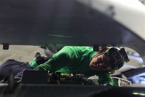 Dvids Images Sailor Conducts Aircraft Maintenance Aboard Abraham