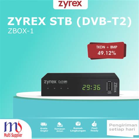 Set Top Box Tv Digital STB Zyrex DVB T2 Resmi Kominfo Dan SNI Lazada