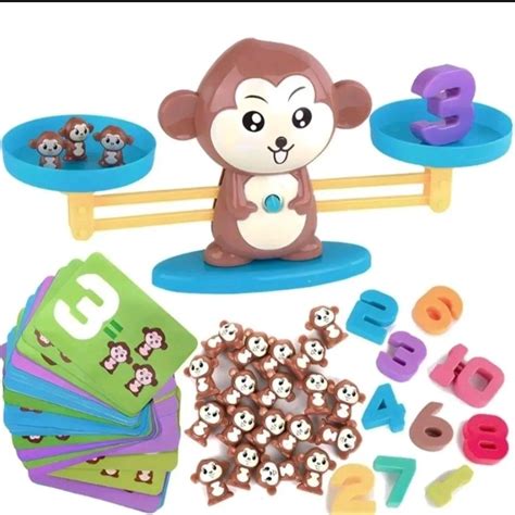 Mainan anak belajar berhitung matematika edukasi / Monkey Balance Math ...