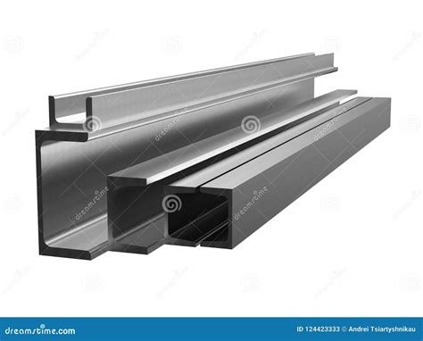 Galvanized Steel Channel. Metal Products. 3d Illustration Stock ...