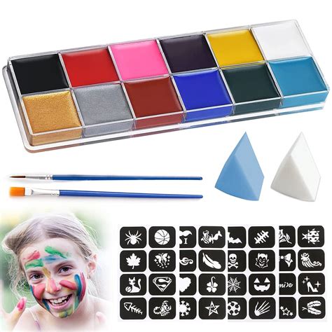 Kinderschminke Set 12 Body Painting Face Paint Kit Bodypainting Farben