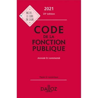 Code De La Fonction Publique Annot Et Comment E Ed Reli