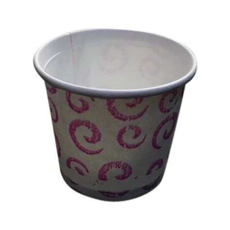 Printed Disposable Paper Cup Packet Size 100 Pieces Capacity 100 ML