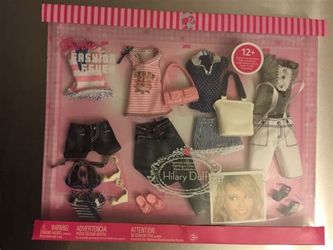 Nrfb Barbie Fashion Fever 2006 Designed By Hilary Duff Blue And Pink 12