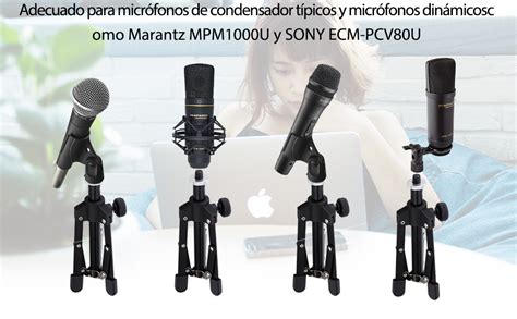 Balee Desk Microphone Stand Mini Soporte de Micrófono de Sobremesa