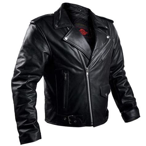 Buy LEATHER ARMOR BIKER MOTORCYCLE JACKET MEN BRANDO CAFÉ RACER DUAL ...