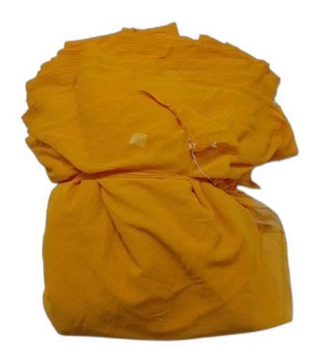 Plain Solids Yellow Polyester Georgette Fabric At Rs Meter In Agra