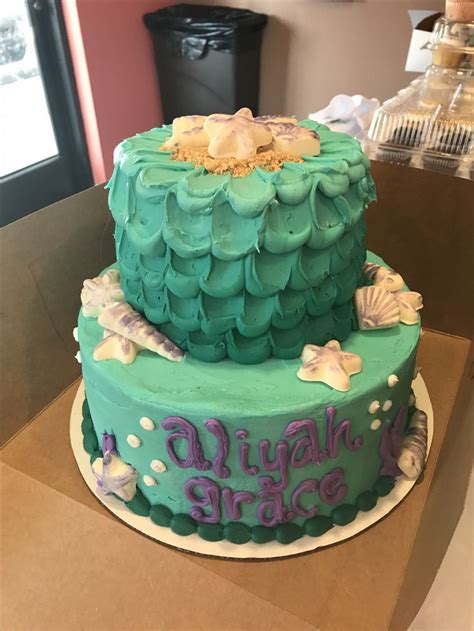 Mermaid Seashell Tier Birthday Cake Under The Sea Sweet Dreams Bakery Tiered Cakes Birthday Cake