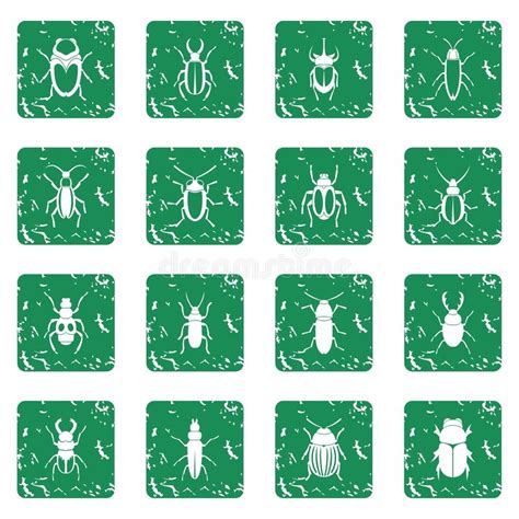 Iconos Fijados Estilo De Los Insectos Del Esquema Ilustraci N Del