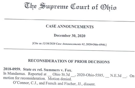 Ohio Supreme Court Documents