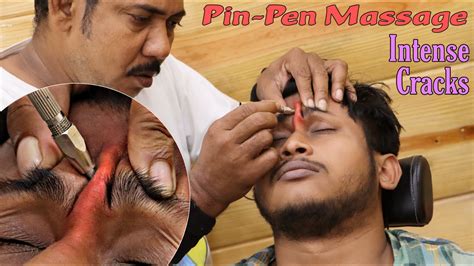 Asmr Pin Pen On Face And Forehead💈soft And Relaxing Massage By Asim Barber💈