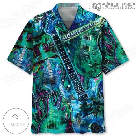 Guitar Tropical Hawaiian Shirt Tagotee