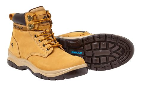 Rigour Wheat Safety Work Boots Size 8 Departments Diy At Bandq