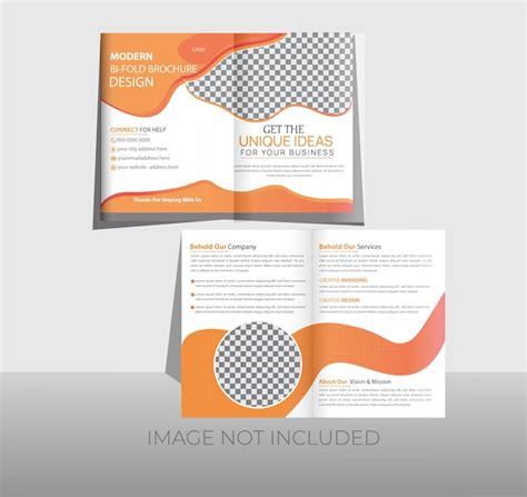 Premium Vector Vector Corporate Bifold Brochure Template Design