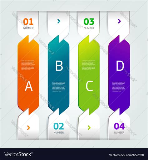 Modern Number List Infographic Banner Royalty Free Vector