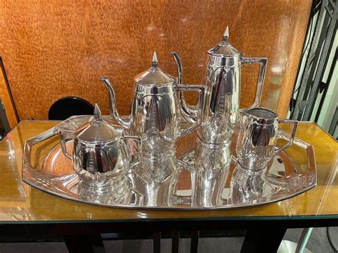 Jugendstil Art Deco Silver Tea And Coffee Set From Germany Art