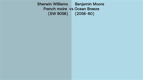 Sherwin Williams French Moire Sw Vs Benjamin Moore Ocean Breeze