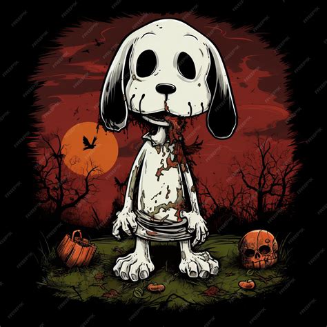 Premium Photo | Snoopy Unleashed An Undead Beagle Unveiled in the Eerie