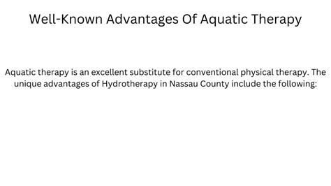 Ppt How Can Aquatic Therapy Help You Powerpoint Presentation Free