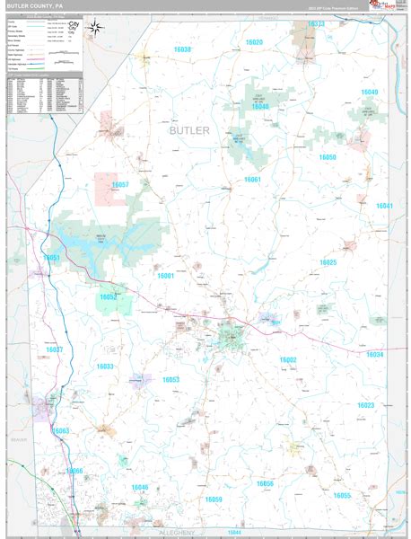 Maps of Butler County Pennsylvania - marketmaps.com