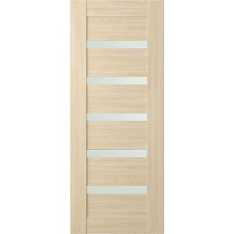 Belldinni Vona 07 04 36 In X 80 In No Bore 5 Lite Frosted Glass Loire Ash Wood Composite