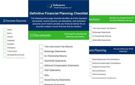 The Definitive Financial Planning Checklist