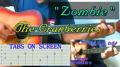 Zombie The Cranberries Guitar Tutorial Cover Tabs By Vince Angelo Inas Youtube