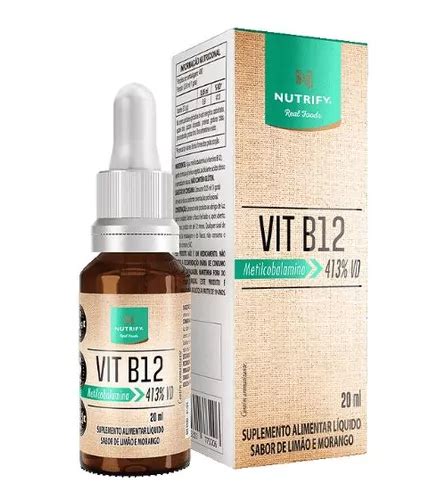 Vitamina B12 Metilcobalamina 413 20ml Rápida Absorção Pura Frete grátis