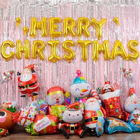 Christmas Foil Balloons Santa Claus Ballon Snowman Xmas Deer Penguin