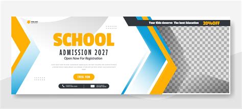 education school cover page design, web banner for school registration promotion, web banner ...