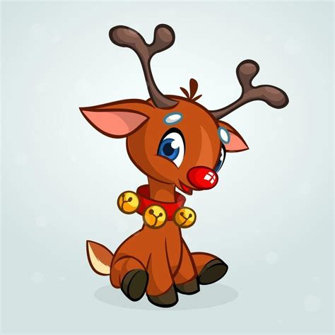 Cartoon reindeer Christmas character. Vector illustration 23540924 ...