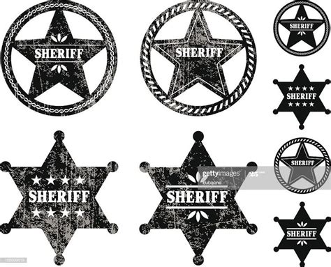 Sheriff Badge Vector Black And White