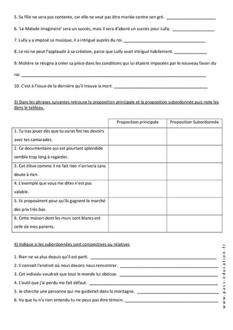 Phrase Complexe Et Simple Me Exercices Avec Correction Pass