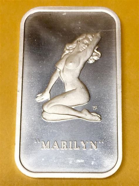 Rare Colonial Mint Marilyn Nude Pose Oz Silver Art Bar