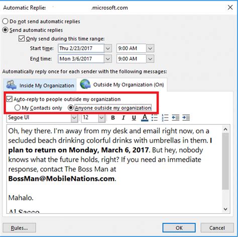 Outlook Automatic Reply Not Working Problem [Fixed]