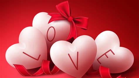 Love White Heart Shapes Red Background Hd Heart Wallpapers Hd