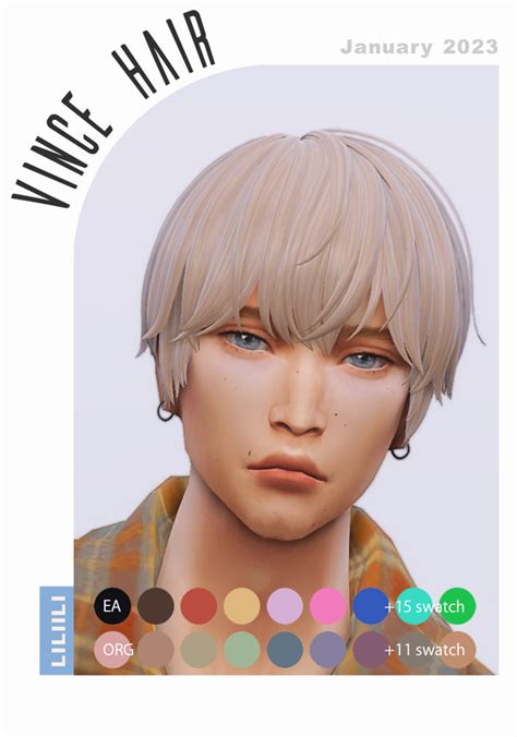 Vince Hair Liliili Sims In Sims Characters Sims Body