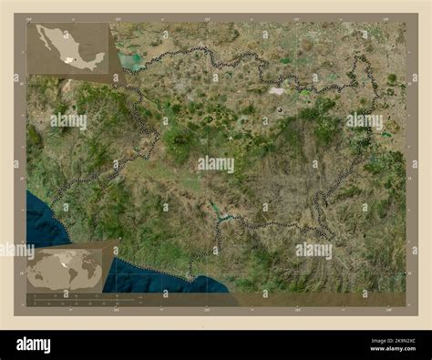 Michoacan State Of Mexico High Resolution Satellite Map Corner